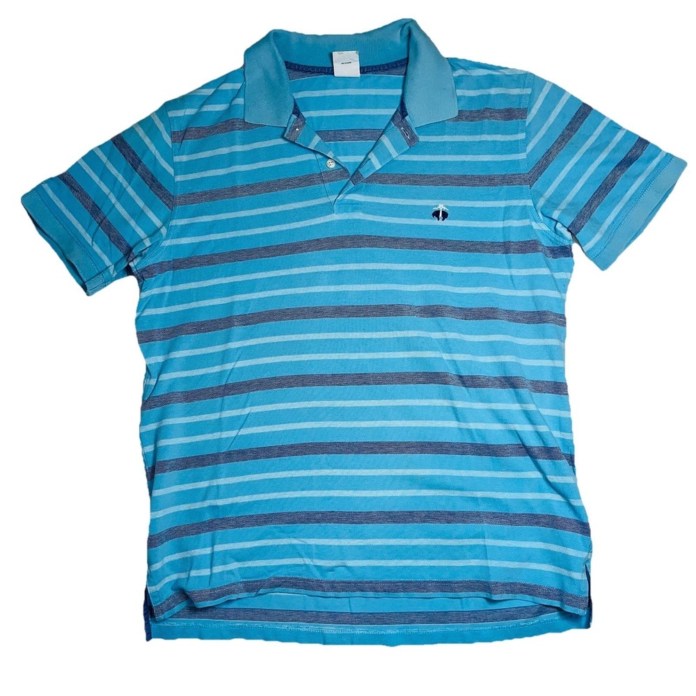 Brooks Brothers Men's Performance Polo Shirt XL Short Sleeve Blue 100% Cotton